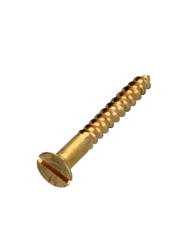 Parafuso de madeira Bronze cabeça fresada sulcada 5X50