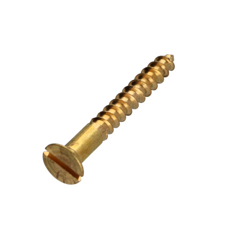 Parafuso de madeira Bronze cabeça fresada sulcada 5X50