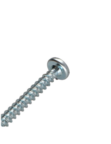 Parafuso de madeira aglomerado cabeça redonda Pozi PZ6 4,5X45 Aço zinco branco