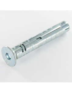 Bucha metálica Fixações Bucha METAL 12X75 Parafuso M8X80 Aço zinco branco