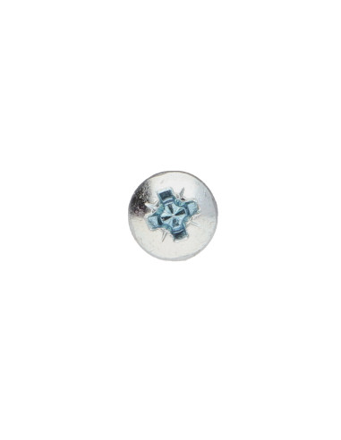 Parafuso de madeira aglomerado cabeça redonda Pozi PZ6 4,5X45 Aço zinco branco