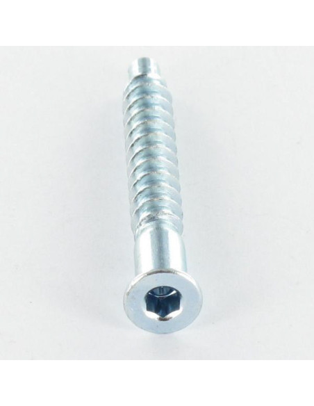Parafuso autorroscante confirmat cabeça fresada hexagonal oco 7X45 Rosca de aglomerado SS dentado Aço zinco branco