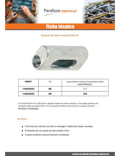 Conetor Fischer de haste ROSQUEADO PV M8 - Parafuso Express 2