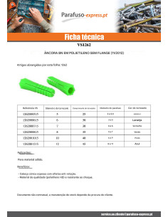 Bucha POLIETILENO BN7 sem gola - Parafuso Express 2
