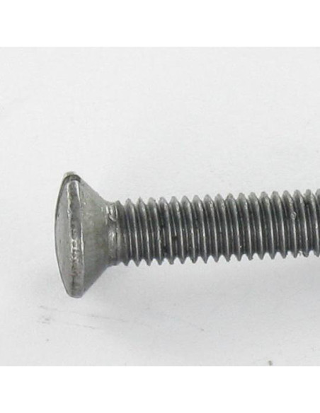 Parafuso de metais cabeça fresada de panela sulcada M4X65 Aço bruto