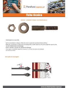 ACESSÓRIO THERMAX Fischer 12/16 Aço inoxidável A4 2