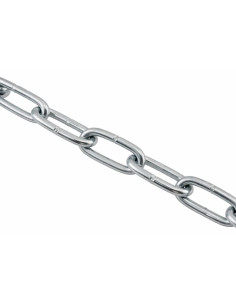 M Corrente direita LINK CRT 8MM Aço zinco branco (venda ao metro) forte resistência à corrosão Aço galvanizado a