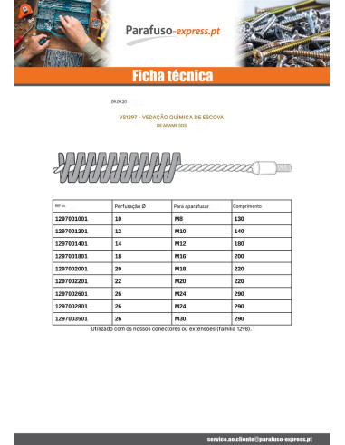 ESCOVAR metálica diâmetro 18 para M16 - Parafuso Express