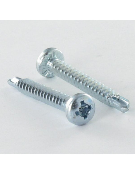 Autoperfurante cabeça cilíndrica panela phillips 3,5 x 22 SQ1/ phillips 2 Aço zinco branco