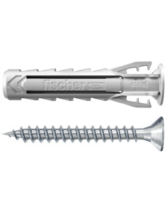 Bucha expansiva Fischer com parafuso SX MAIS 8X40 S Nylon