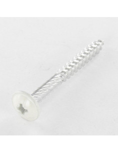 Parafuso floral cabeça redonda larga Pozi PZ7 6X45 Alumínio RAL9016 branco de sinalização