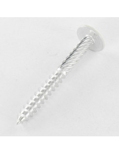 Parafuso floral cabeça redonda larga Pozi PZ7 6X45 Alumínio RAL9016 branco de sinalização 2