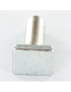 Parafuso de metais cabeça retangular M6X20 9,5 x 12 x 2 Aço zinco branco 2