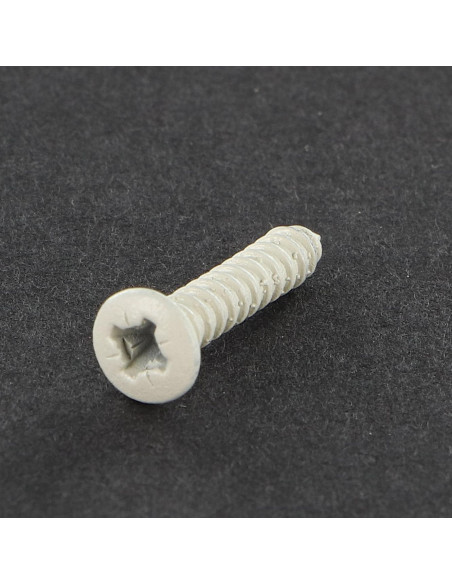 Parafuso de chapa cabeça fresada de panela Pozi 2,9X16 Aço zinco branco lacado a branco R9003