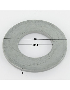 Rondela liso estrutura 14X40X4 M12 forte resistência à corrosão Aço galvanizado a quente saco 2