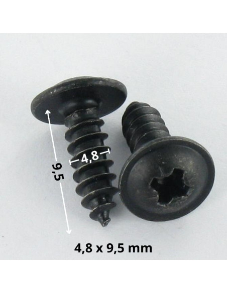 Parafuso de chapa cabeça de cogumelo Pozi 4,8 x 9,5 Aço zinco preto A/PONTO