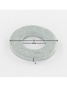 Rondela liso M10X22X2 M forte resistência à corrosão Aço galvanizado a quente 2