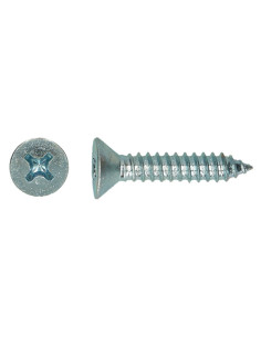 Parafuso de chapa cabeça fresada Phillips 2 4,8X50 Aço zinco branco