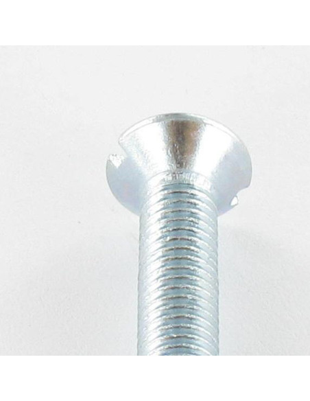 Parafuso de metais cabeça fresada sulcada M4X60 Aço zinco branco