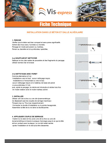 Parafuso de betão cabeça hexagonal flange com gola TORX T10 6X80 Aço zinco branco