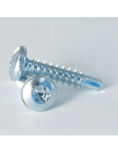 Autoperfurante cabeça cilíndrica panela 6,3X25 TORX T30 Aço zinco branco RAL9016 branco de sinalização