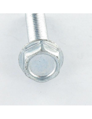 Parafuso autorroscante cabeça hexagonal flange com gola liso M6X20 Aço zinco branco