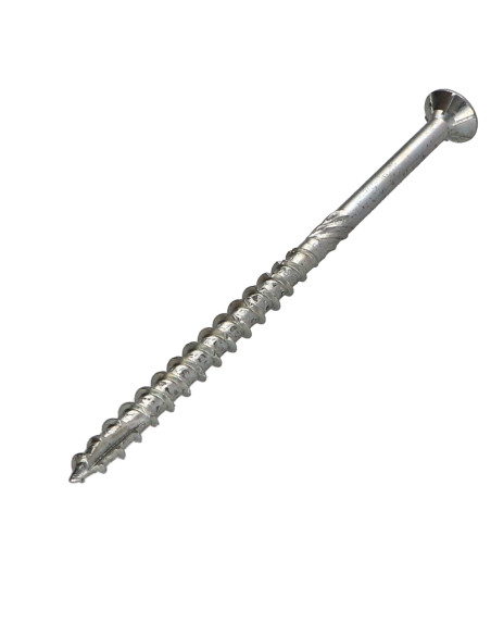 Parafuso de madeira aglomerado VBA3 cabeça fresada dentado 8X220 roscado sobre 124 TORX T40 Aço zinco branco