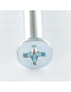 Parafuso de metais cabeça fresada Phillips 3 M6X16 Aço zinco branco 2