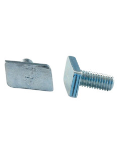Parafuso de metais cabeça losângulo M8X14 espessura T.5 Aço zinco branco