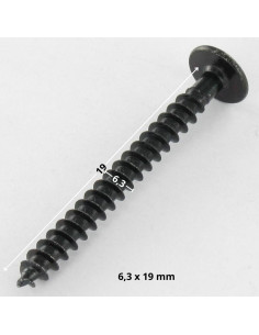 Parafuso de chapa cabeça hexagonal 6,3X19 + Rondela Aço zinco preto 600 Horas de nevoeiro salino sem corrosão 2