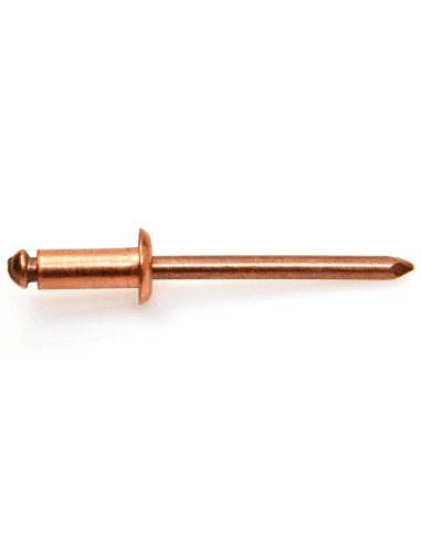 Rebite Cabeça redonda padrão barra de cobre bronze 3,2 x 6 espessura de serrilha 1 con 3