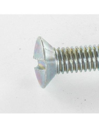 Parafuso de metais cabeça fresada de panela sulcada M5X65 Aço zinco branco