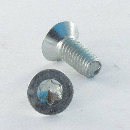 Parafuso autorroscante cabeça fresada M6X20 TORX T30 Aço zinco branco