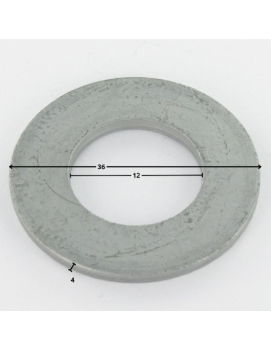 Rondela liso M12X36X4 forte resistência à corrosão Aço galvanizado a quente