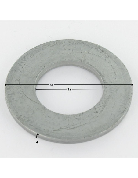Rondela liso M12X36X4 forte resistência à corrosão Aço galvanizado a quente