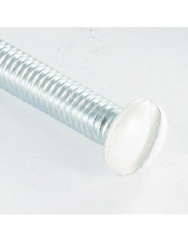 Parafuso de metais cabeça fresada de panela sulcada M4X65 diâmetro da cabeça 7,5 ressalto exterior Aço zinco