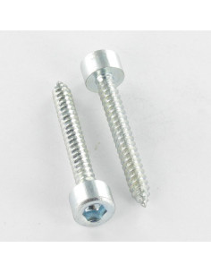 Parafuso de chapa Parafuso cabeça oca sextavada chave de 5 4,8 x 32 Aço zinco branco