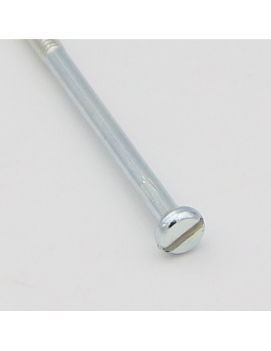 Parafuso de metais cabeça cilíndrica sulcada M3X80 rosca parcial Aço zinco branco microparafusos