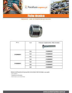 Haste de rebitar GOLOCK 8.0 MM faixa 06 Aço bruto 2