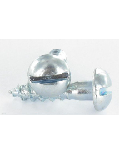 Parafuso de madeira cabeça redonda sulcada 2,5 x 10 Aço zinco branco microparafusos