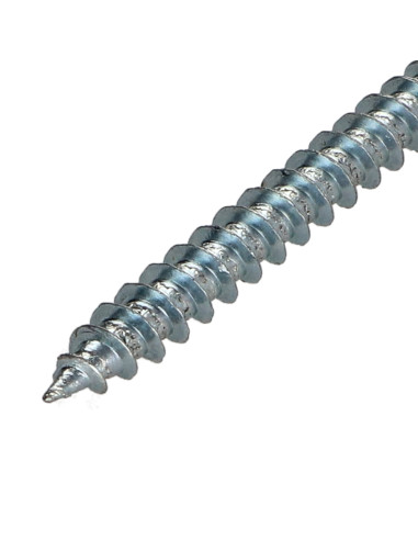 Parafuso de madeira aglomerado cabeça fresada hexagonal oca FHC 6X60 dentado Chave 4 Aço zinco branco