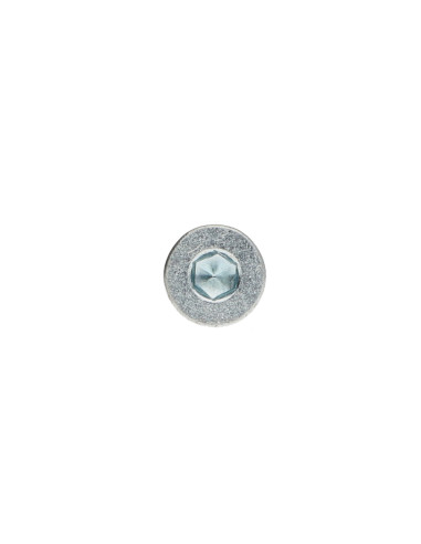 Parafuso de madeira aglomerado cabeça fresada hexagonal oca FHC 6X60 dentado Chave 4 Aço zinco branco