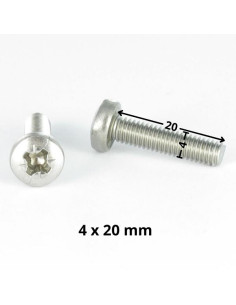 Parafuso de metais cabeça abaulada larga Pozi PZ6 M4X20 Aço zinco branco 2