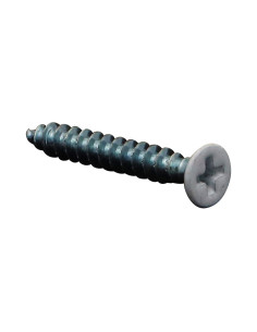 Parfuso de pvc 30 cabeça fresada phillips 4,3X30 Autoperfurante Aço zinco branco RAL9010 branco puro
