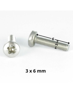 Parafuso de metais cabeça abaulada larga Pozi PZ5 M3X6 Aço zinco branco microparafusos 2