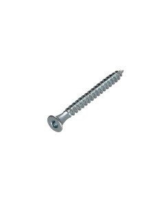 Parafuso de madeira aglomerado cabeça fresada hexagonal oca FHC 6X60 dentado Chave 4 Aço zinco branco