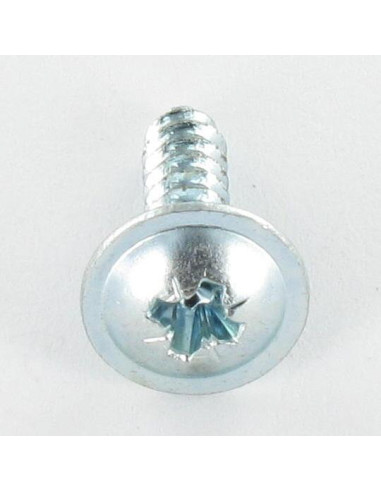 Parafuso de chapa cabeça abaulada larga Pozi 2,9 x 6,5 dentado Aço zinco branco