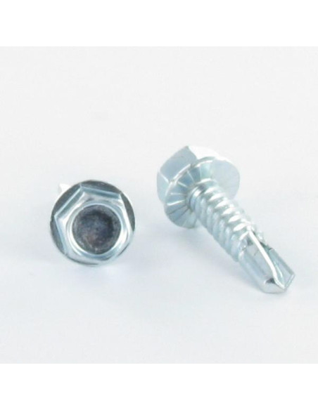 Autoperfurante cabeça hexagonal 5,5 x 22 rede de chapa Aço zinco branco