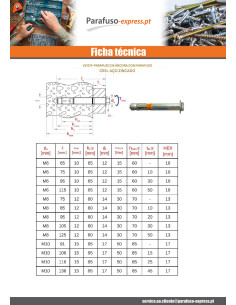 Parafuso (vendido com porca) Fixações M12X117 com Parafuso de metais cabeça hexagonal Aço zinco branco 2