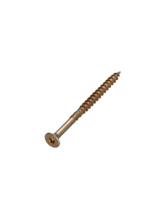 Parafuso de madeira aglomerado VBA3 cabeça fresada dentado 6X220 roscado sobre 84 TORX T30 Dicromato